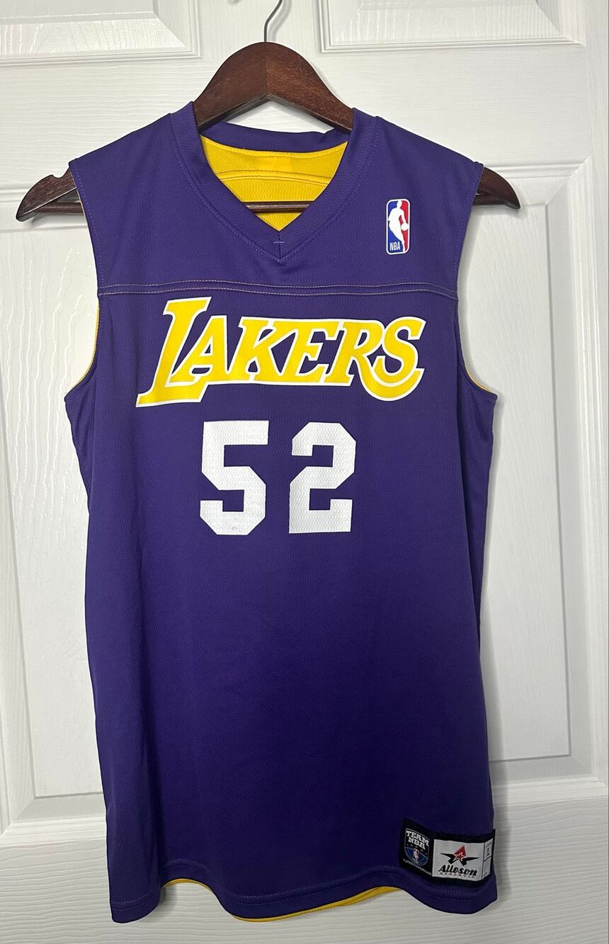 Los Angeles Lakers Reversible Jersey #52 Youth Large Purple Gold NBA